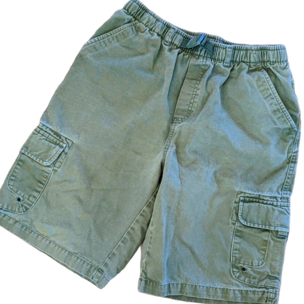 Lands' End Cargo Shorts Pull On Army Green Sz XL